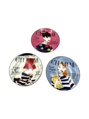Kate Spade Charm Ceramic Charm Trinket Dish Set of 3